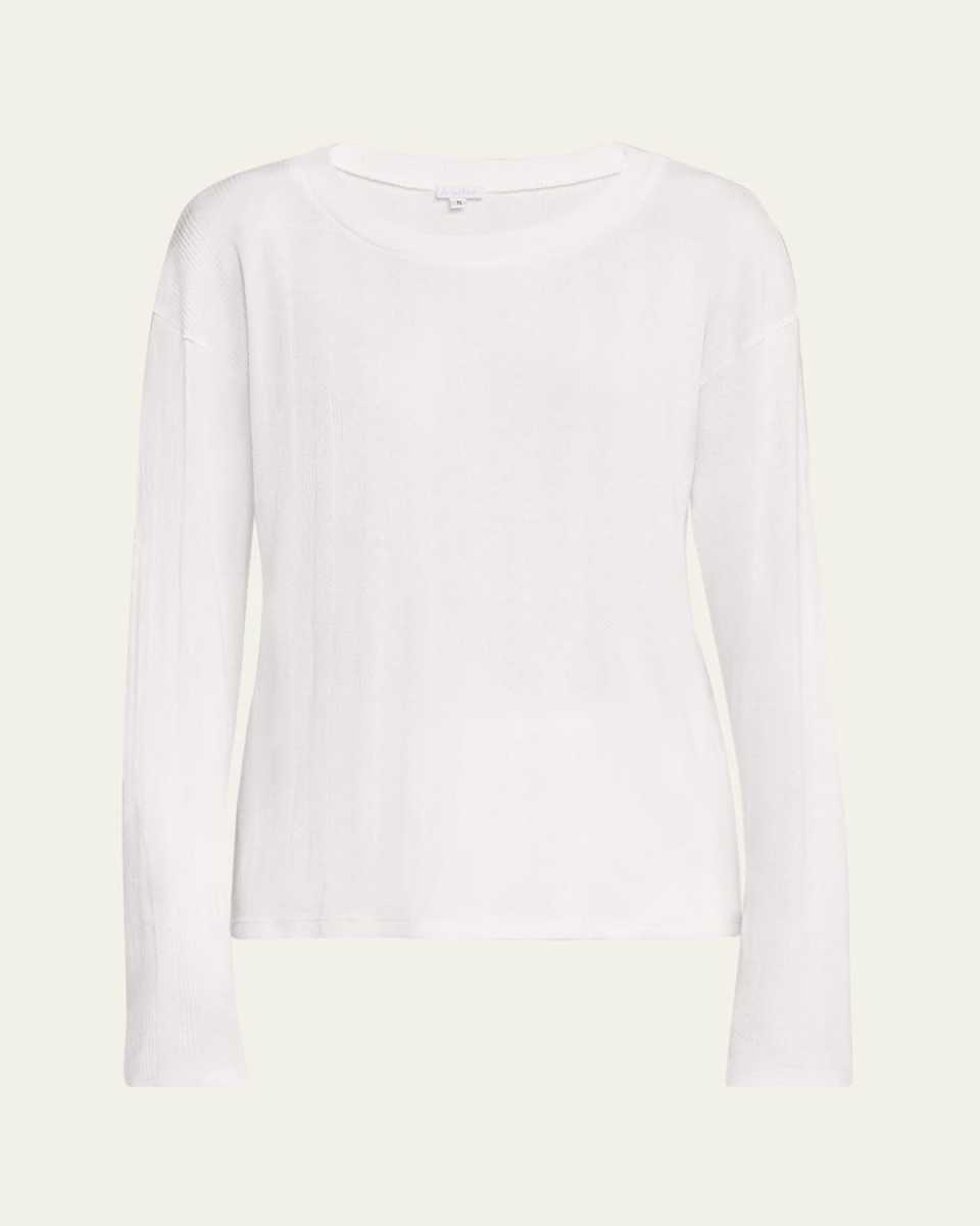 London Long-Sleeve Pointelle T-Shirt